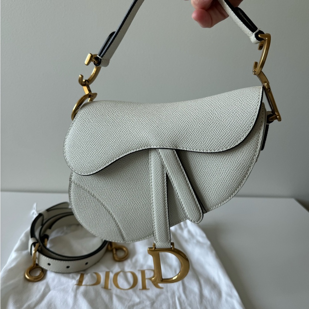 ❌ SOLD - Dior Mini Saddlebag White (Latte)